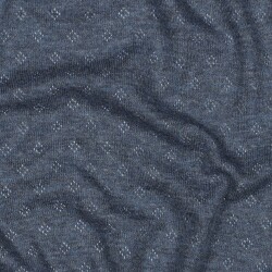 Fijn gebreide jersey *Vera* kant patroon - donkerblauw...