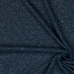 Jersey de punto fino *Vera* patrón de encaje - azul oscuro moteado