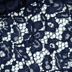 Lace fabric *Carmen* - midnight blue