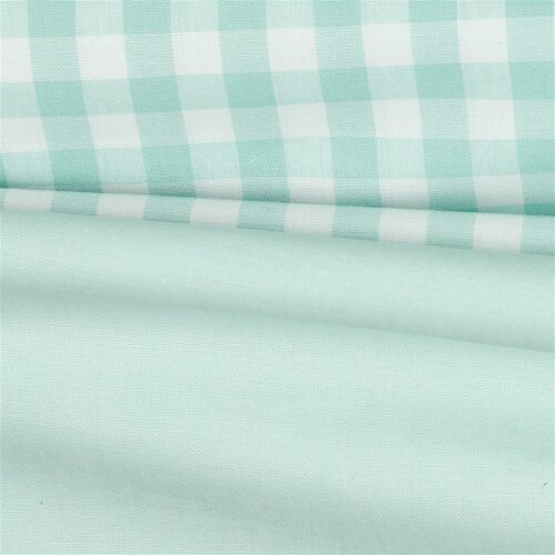 Cotton poplin yarn dyed - azure blue