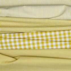 Cotton poplin yarn-dyed - ochre