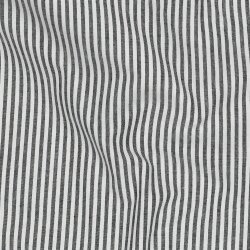 Cotton poplin stripes 3mm, yarn dyed - black