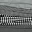 Popelina de algodón rayas 3mm, hilo teñido - negro