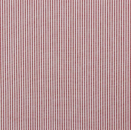 Cotton poplin stripes 3mm, yarn dyed - red