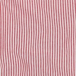 Cotton poplin stripes 3mm, yarn dyed - red