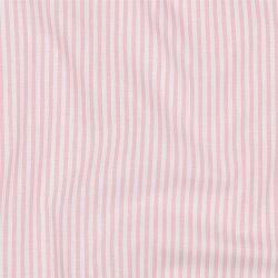 Cotton poplin stripes 3mm, yarn dyed - salmon orange