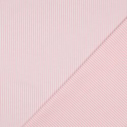 Cotton poplin stripes 3mm, yarn dyed - salmon orange