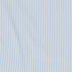 Cotton poplin stripes 3mm, yarn dyed - light blue