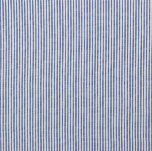 Cotton poplin stripes 3mm, yarn dyed - sky
