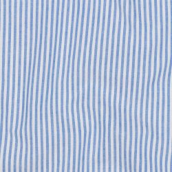Cotton poplin stripes 3mm, yarn dyed - sky