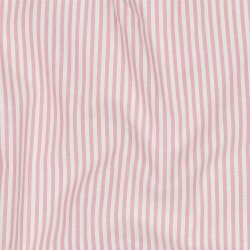 Baumwollpopeline Streifen 3mm, garngefärbt - altrosa