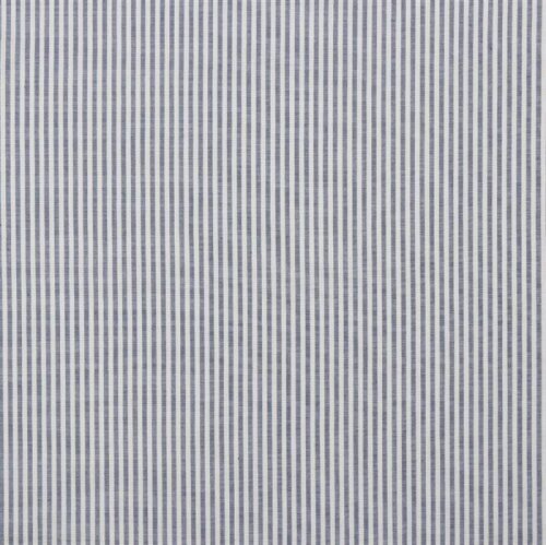 Rayas de popelina de algodón 3mm, hilo teñido - azul