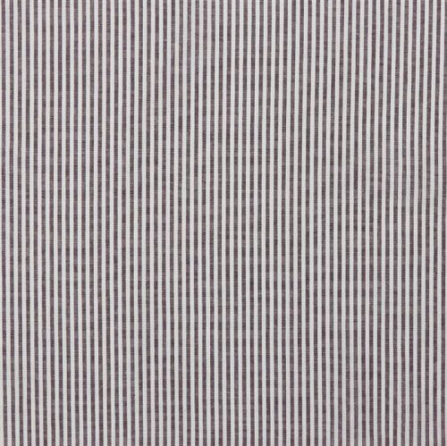 Cotton poplin stripes 3mm, yarn dyed - aubergine