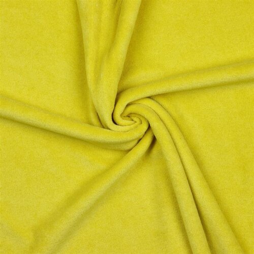 Stretch terry cloth *Vera* - light yellow