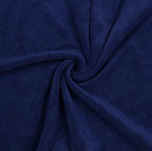 Stretch terry cloth *Vera* - dark blue