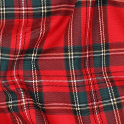 Gabardine Schottenkaro Stretch - rot