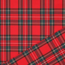Gabardine Schottenkaro Stretch - rot