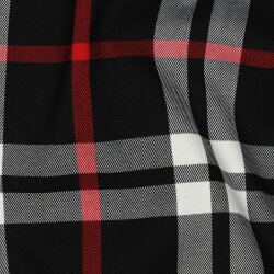 Tartán elástico - negro/blanco/rojo