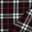 Tartán elástico - negro/blanco/rojo