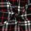 Stretch tartan - black/white/red