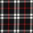 Stretch tartan - black/white/red