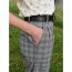 Stretch tartan - black/white/red