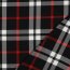 Gabardine Schottenkaro Stretch - schwarz/weiss/rot