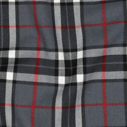 Tartán elástico - gris/negro/rojo