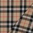Stretch tartan - zand/zwart/rood