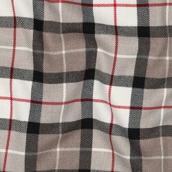 Tartán elástico - topo/negro/rojo