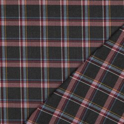 Schottenkaro Stretch - anthrazit meliert/MULTI