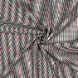 Stretch tartan - black/white/red