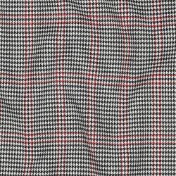 Tartán elástico - negro/blanco/rojo