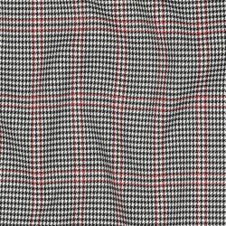 Tartán elástico - negro/blanco/rojo