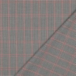 Stretch tartan - black/white/red