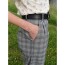 Tartan Stretch - noir/blanc/rouge