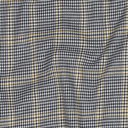 Tartán elástico - negro/blanco/ocre