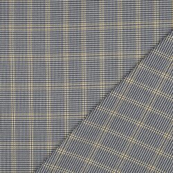 Gabardine Schottenkaro Stretch - schwarz/weiss/ocker