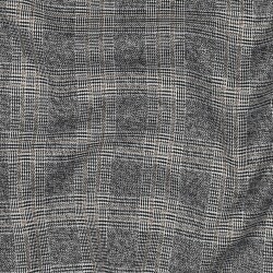Tartán elástico - blanco roto/negro/taupe