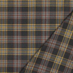 Tartan stretch - grey/ochre/rust