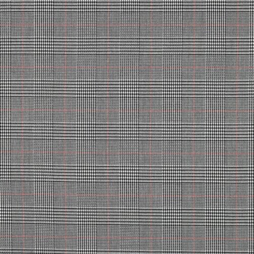 Gabardine Schottenkaro Stretch - schwarz/weiss/rot