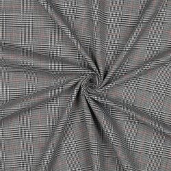 Tartán elástico - negro/blanco/rojo