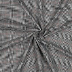 Stretch tartan - black/white/red