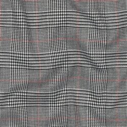 Stretch tartan - black/white/red