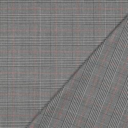 Stretch tartan - black/white/red