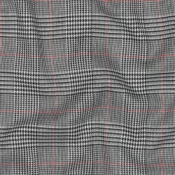Tartán elástico - negro/blanco/rojo