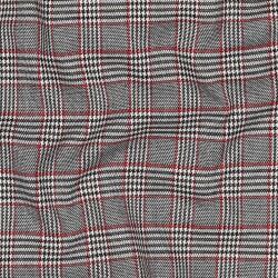 Tartán elástico - negro/rojo/blanco