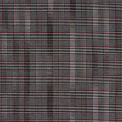 Strečový tartan - černá/červená/bílá