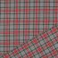 Gabardine Schottenkaro Stretch - grau