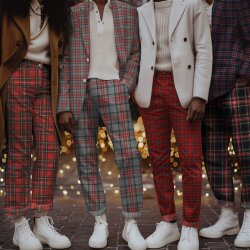 SCOTTISH CHECK - bleu foncé